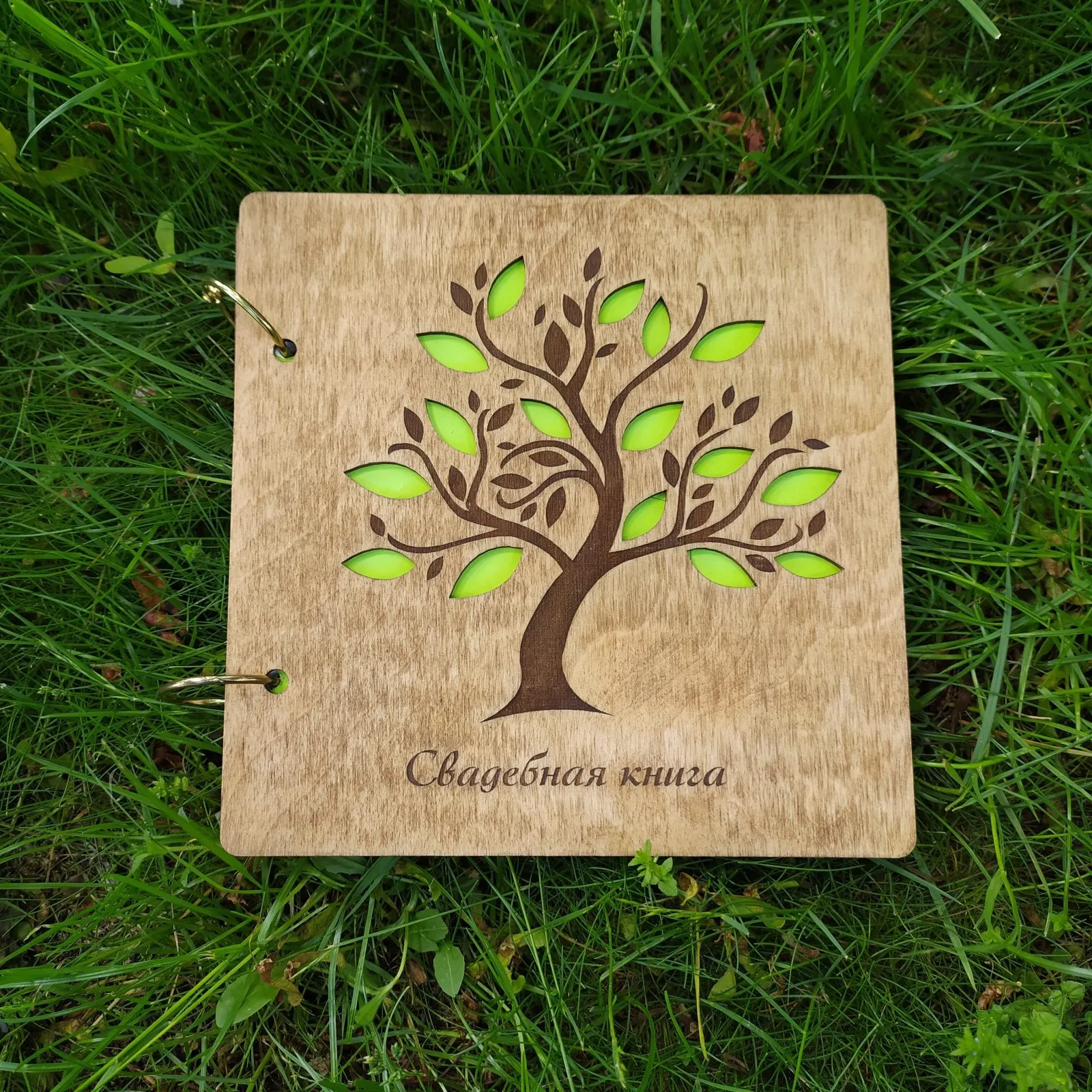 Свадебная книга для пожеланий на кольцах