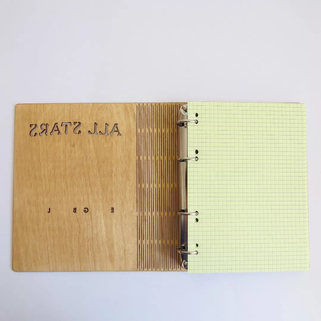 Деревянный блокнот с логотипом