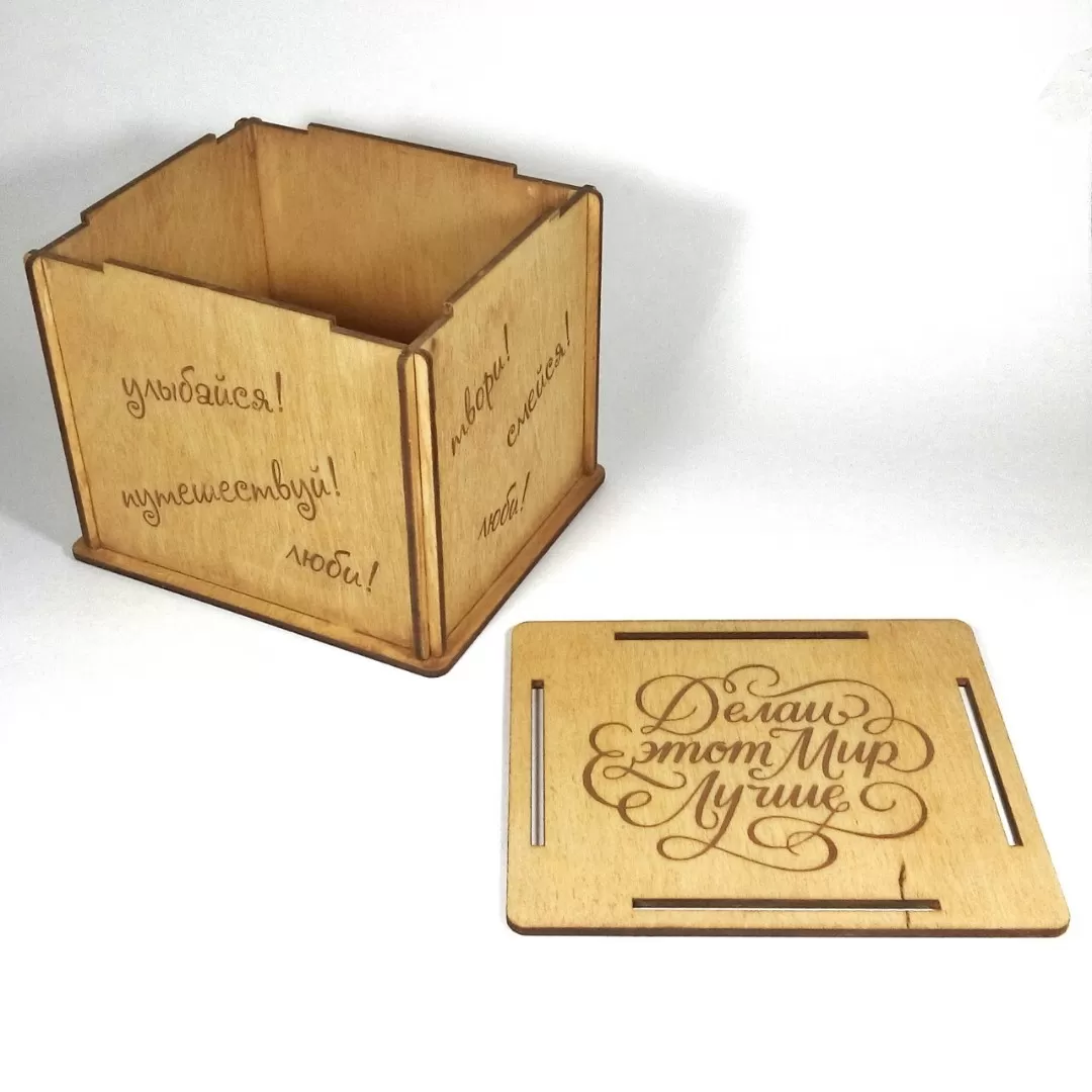 Коробочка из фанеры для кружки