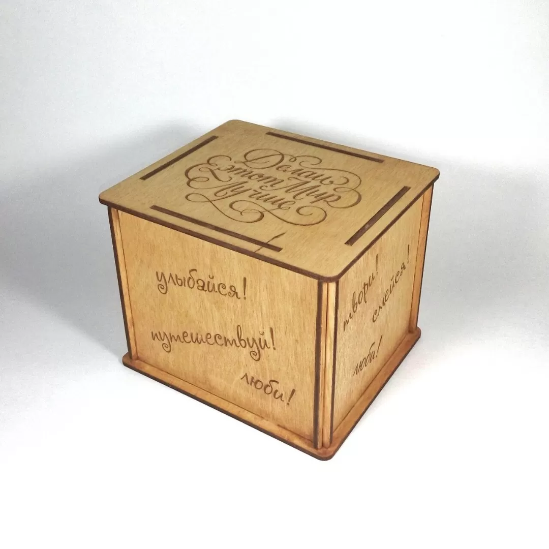 Коробочка из фанеры для кружки