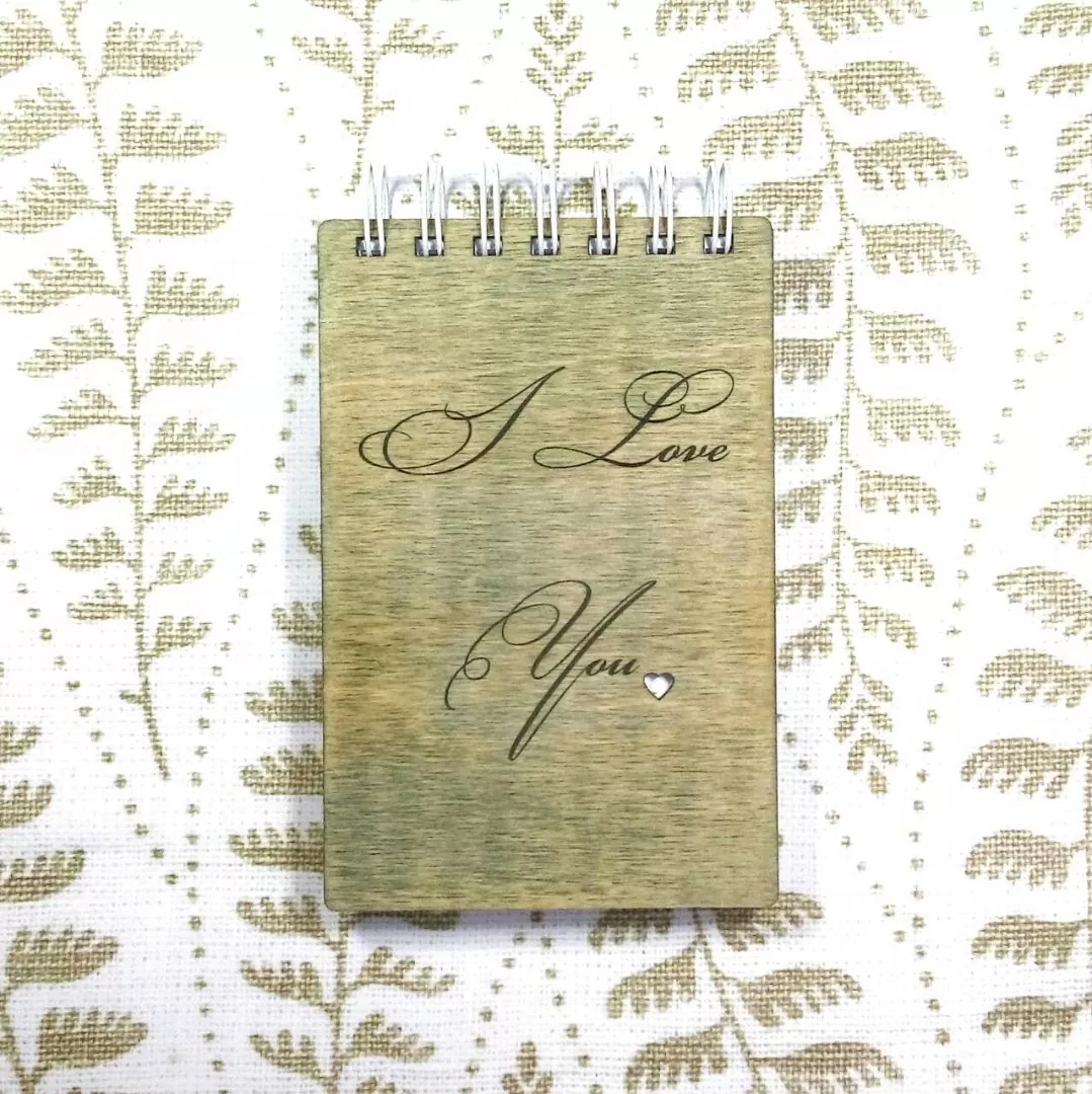 Блокнот с гравировкой “I love you”, А6